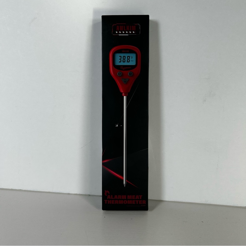 Rechargeable Digital Meat Thermometer W/ 3.3ft External Probe Warning Alert New
